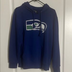47 Brand Blue Seahawks Logo Hoodie
